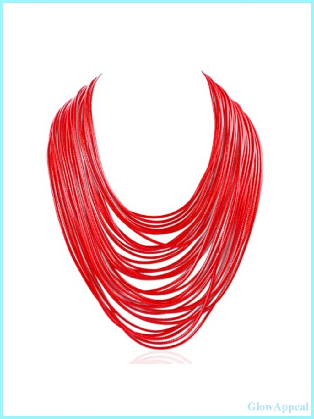 Wax Line 36 Layer Statement Bib Choker Necklace Magnetic Clasp Fashion
